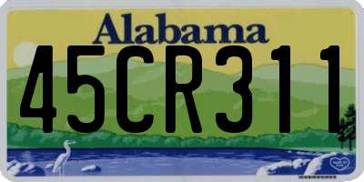 AL license plate 45CR311
