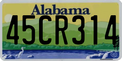 AL license plate 45CR314