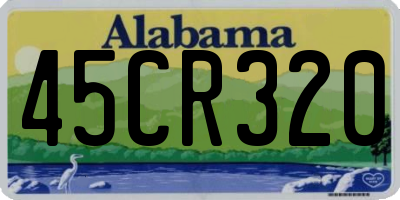AL license plate 45CR320