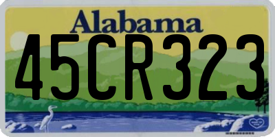 AL license plate 45CR323