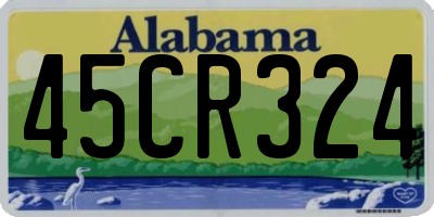 AL license plate 45CR324