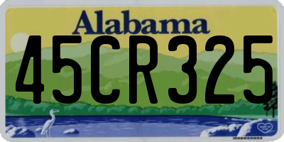 AL license plate 45CR325