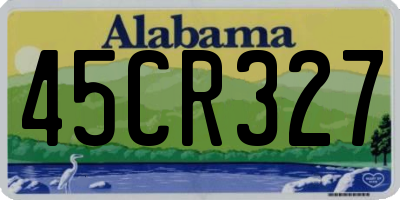 AL license plate 45CR327
