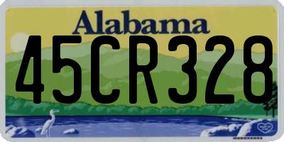 AL license plate 45CR328