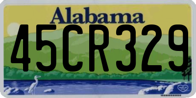 AL license plate 45CR329