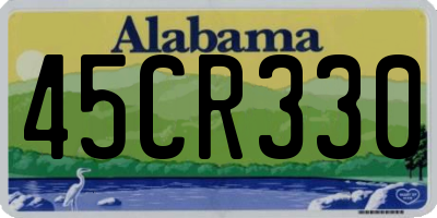 AL license plate 45CR330
