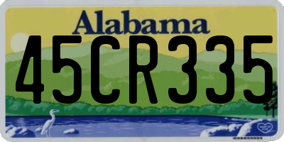 AL license plate 45CR335