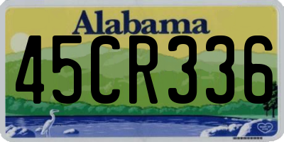 AL license plate 45CR336