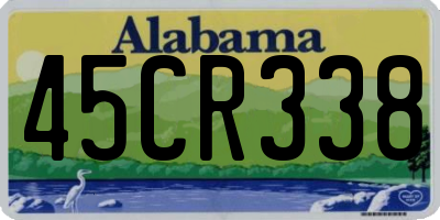 AL license plate 45CR338