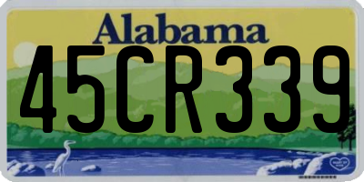 AL license plate 45CR339
