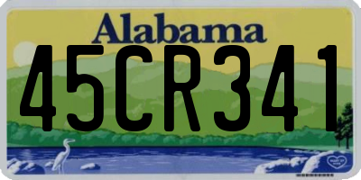 AL license plate 45CR341