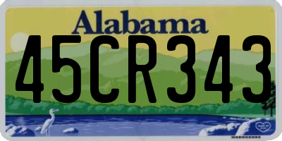 AL license plate 45CR343
