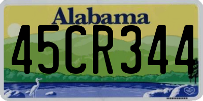 AL license plate 45CR344