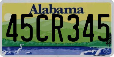 AL license plate 45CR345