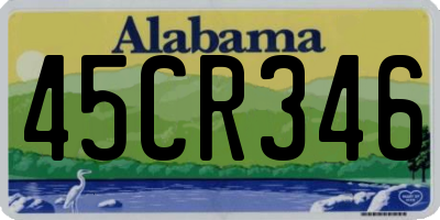 AL license plate 45CR346