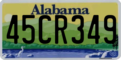 AL license plate 45CR349