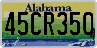 AL license plate 45CR350