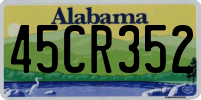 AL license plate 45CR352