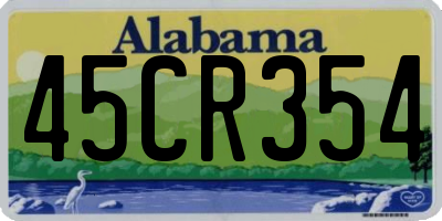 AL license plate 45CR354