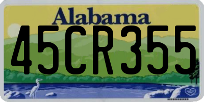 AL license plate 45CR355