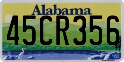 AL license plate 45CR356