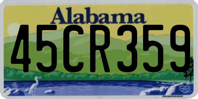 AL license plate 45CR359