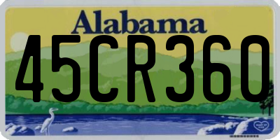 AL license plate 45CR360