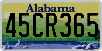 AL license plate 45CR365
