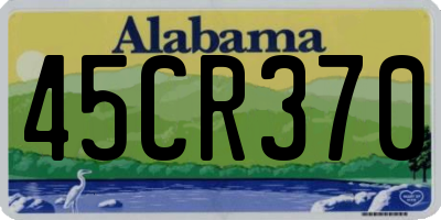 AL license plate 45CR370