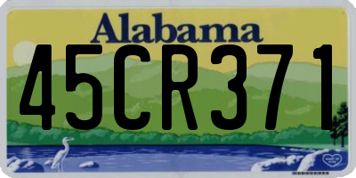 AL license plate 45CR371