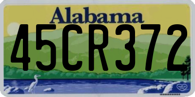 AL license plate 45CR372