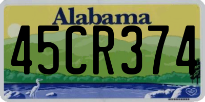 AL license plate 45CR374