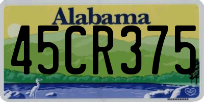 AL license plate 45CR375