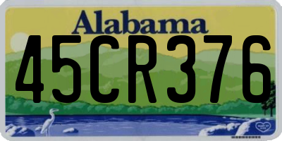 AL license plate 45CR376