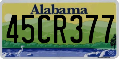 AL license plate 45CR377