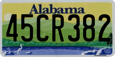 AL license plate 45CR382