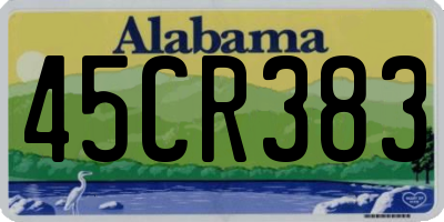 AL license plate 45CR383