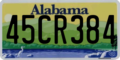 AL license plate 45CR384