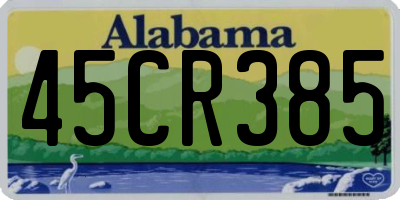 AL license plate 45CR385