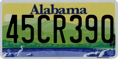 AL license plate 45CR390