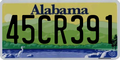 AL license plate 45CR391