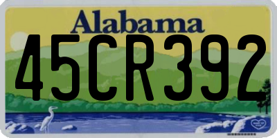 AL license plate 45CR392