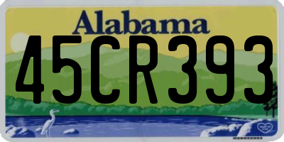 AL license plate 45CR393