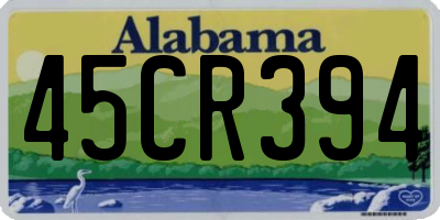AL license plate 45CR394