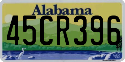 AL license plate 45CR396