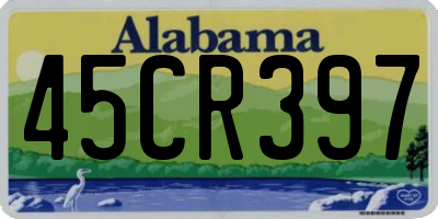 AL license plate 45CR397