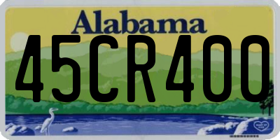 AL license plate 45CR400