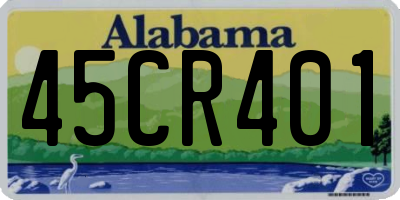 AL license plate 45CR401