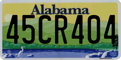 AL license plate 45CR404