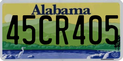 AL license plate 45CR405